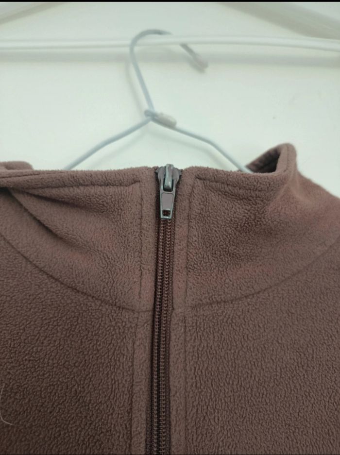 Gilet polaire marron brun poches - photo numéro 2