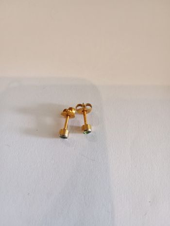 Boucles d'oreille pierres vertes