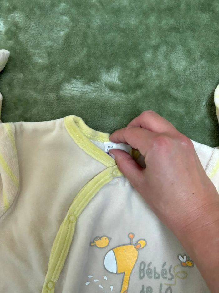 Pyjama 1 pièce velours - photo numéro 3