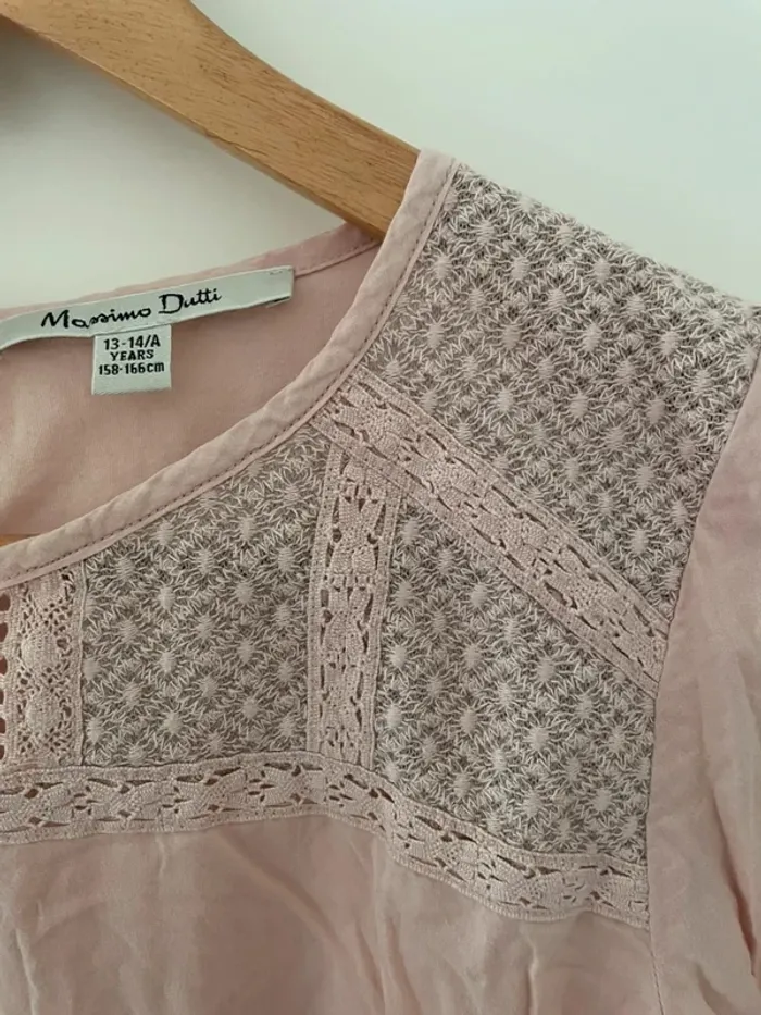 Haut Massimo Dutti rose 13-14ans - photo numéro 5