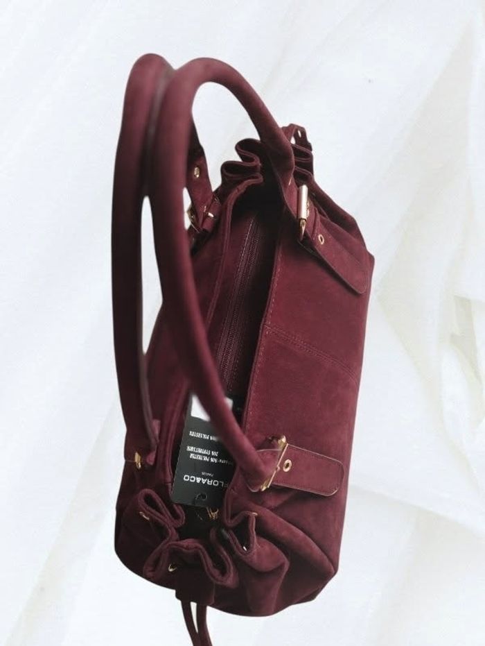 Cabas suédine bordeaux Flora Co - photo numéro 2