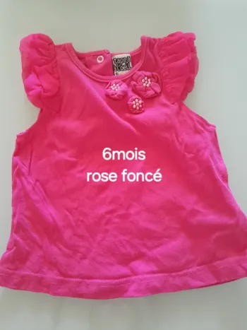 Débardeur rose foncé 6mois
