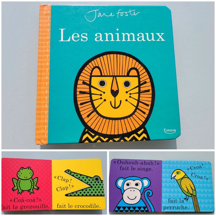 Beau livre tout carton, coloré 🐊 Les Animaux 🦁 Kimane