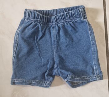 primark short bébé denim bleu  taille élastique  12/18 mois