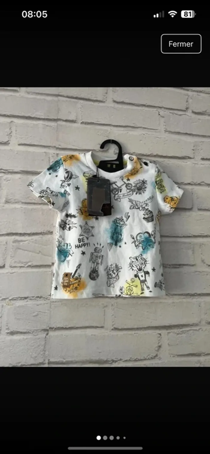 T-shirt Catimini – Neuf avec étiquette – 6 mois (68 cm) - photo numéro 10
