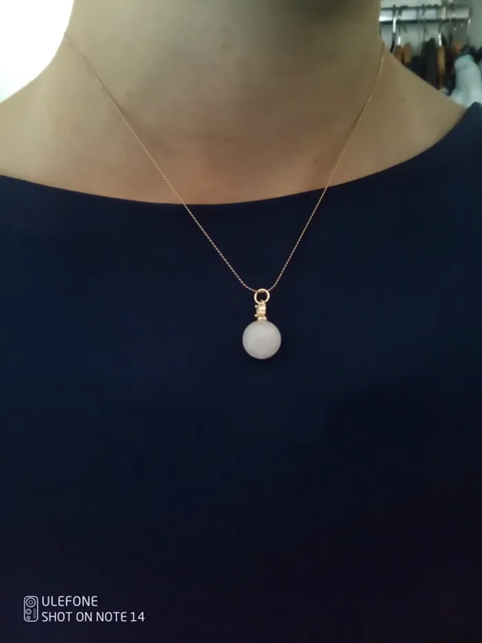 Collier perle de lune naturelle 10mm