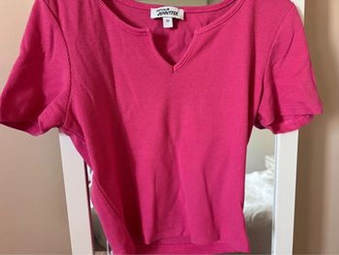 T-shirt rose court - photo numéro 2