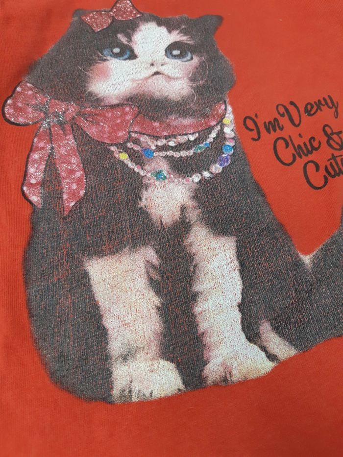 Tee shirt manches longues chat Palomino 98 cm - photo numéro 3