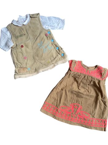 Lot robe velours bébé fille 3 mois