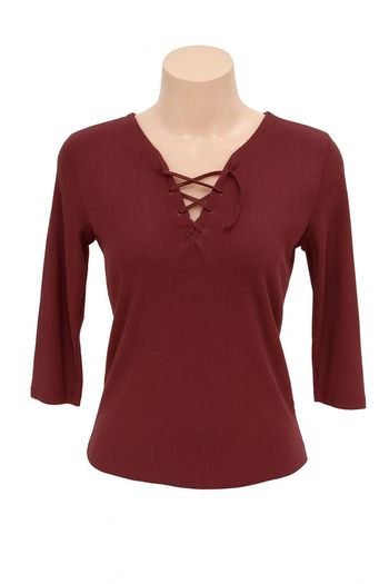 Top bordeaux à lacets Marque Undiz Taille L
