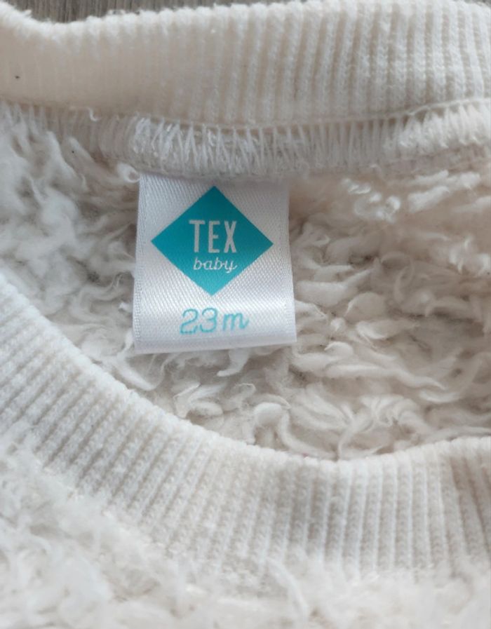 Pull blanc chat fille 23 mois - photo numéro 3