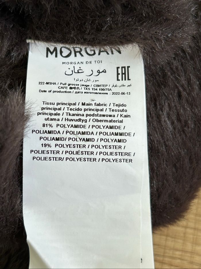 Pull marron tout doux Morgan taille XS jamais porté - photo numéro 10