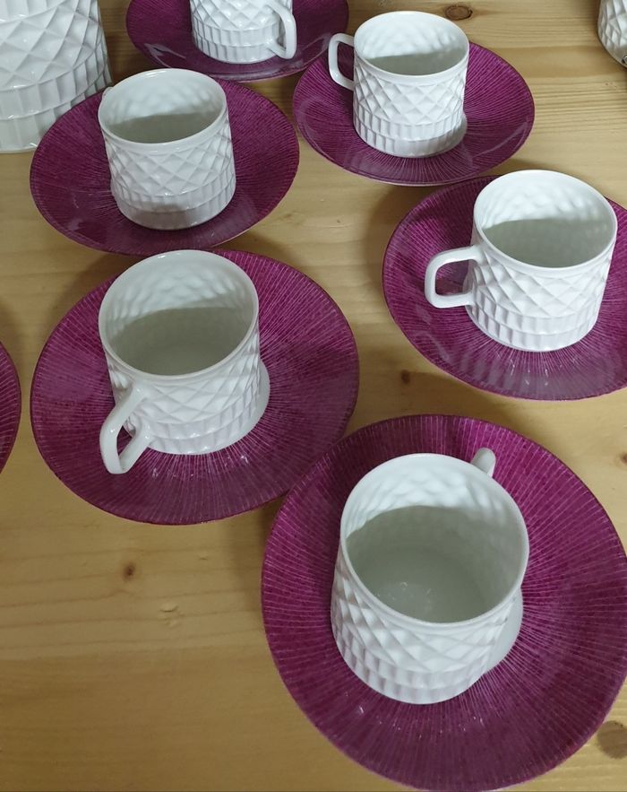 Service à café porcelaine castro galicia espagne - photo numéro 4