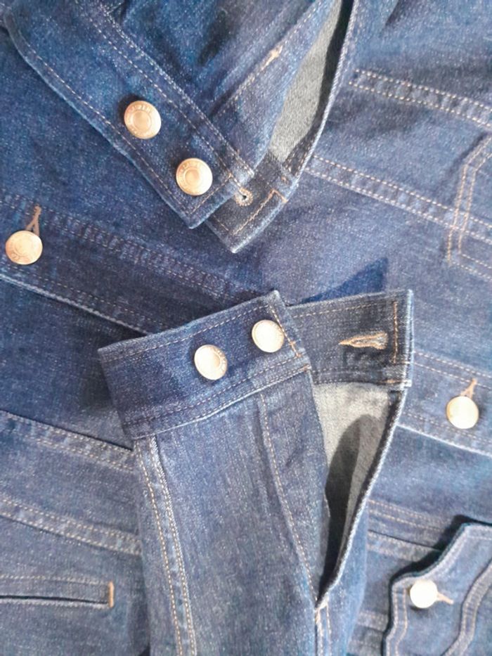 Magnifique veste en jean logo cuir Lauren jeans co ralph lauren - photo numéro 11
