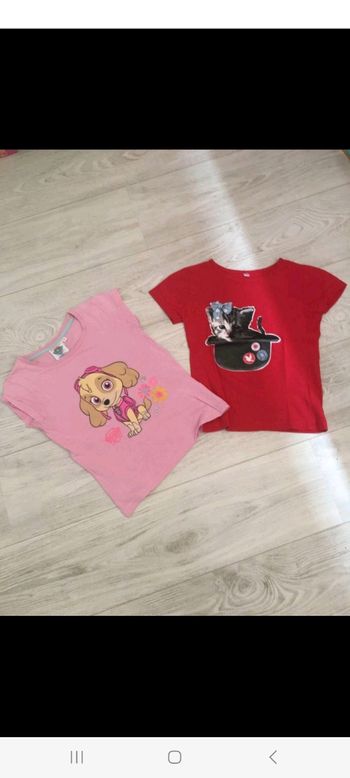 Tee-shirt pat patrouille et chats 8 ans