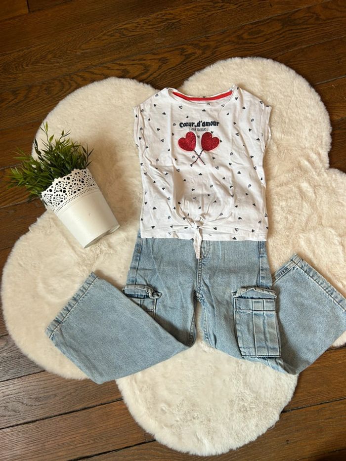 Ensemble jean/t-shirt fille 🌸