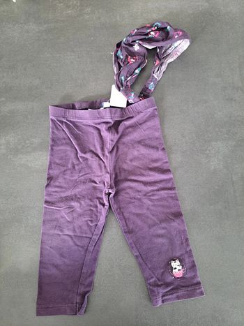 ensemble legging + bandeau 12 mois mauve