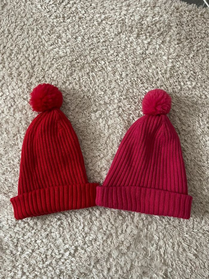 Lot de 2 bonnets 6/8 ans 55 cm