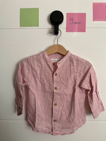 Chemise rose Zara 9 mois