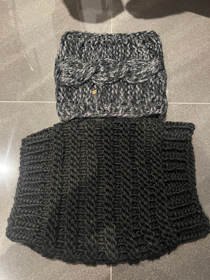 Lot 2 snood / tour de cou maille épaisse IKKS et Inside
