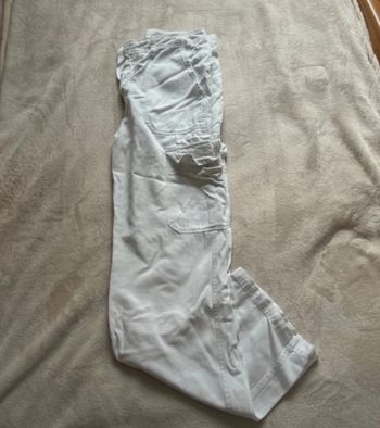 Jean cargo blanc