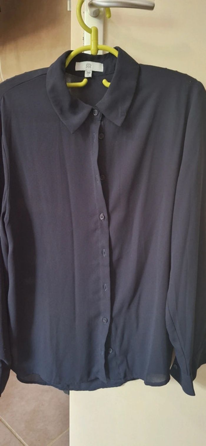 Chemise bleu marine fluide 38 - photo numéro 3