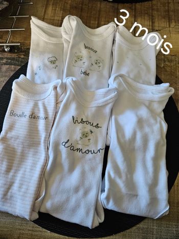 Lot de 6 bodys 3 mois