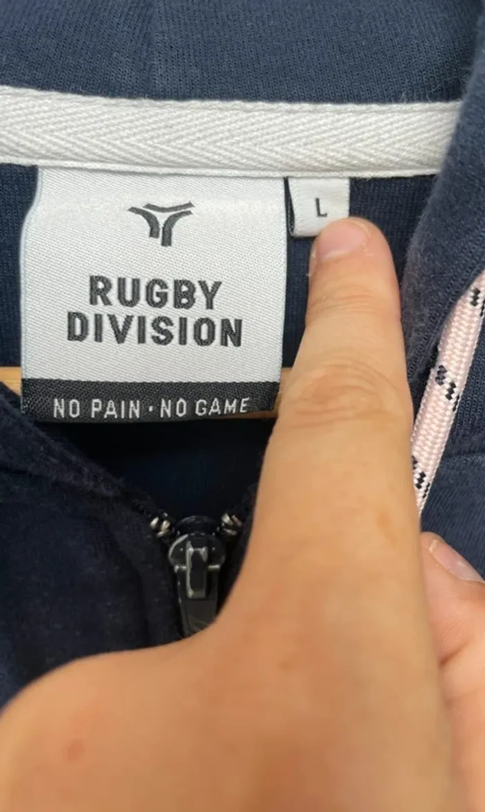 Maison Rugby / Rugby Division full zip hoodie jacket Mens L - photo numéro 3