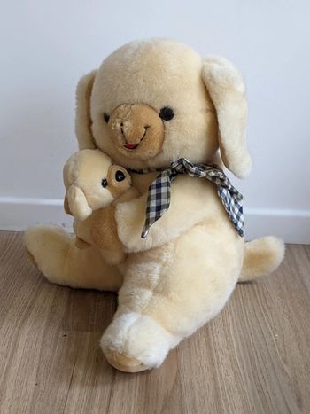 Peluche maman et son bébé