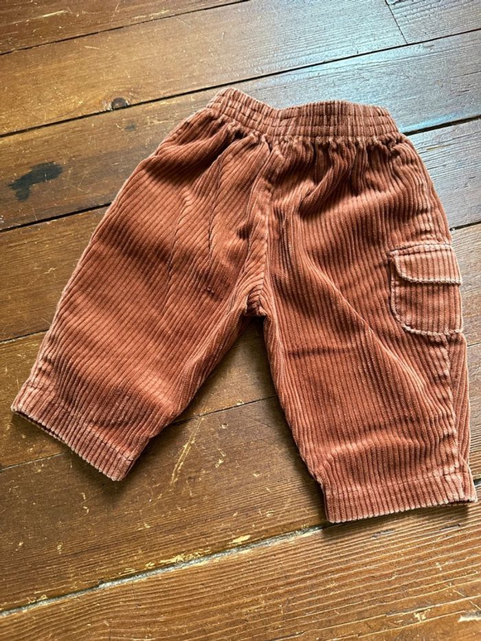 Pantalon velours marron Absorba Babar 6 mois - photo numéro 2
