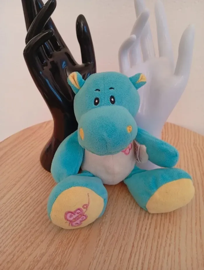 Peluche hippopotame jeux 2 mômes bon état - photo numéro 2