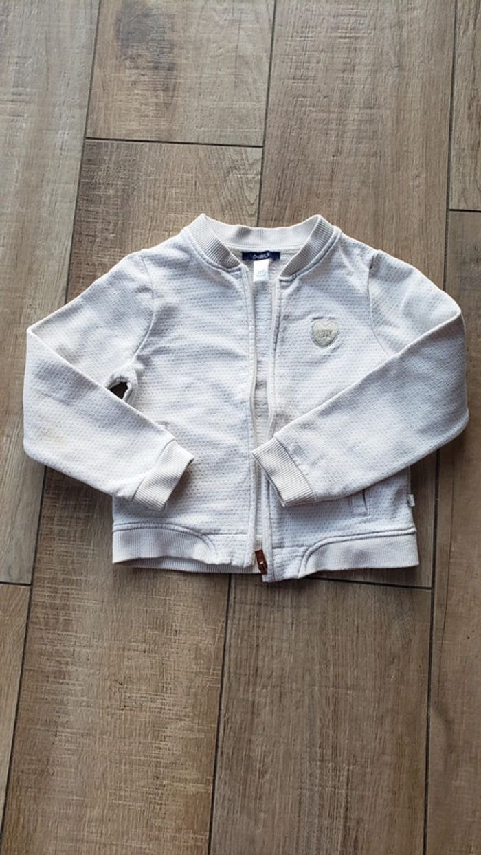 Gilet Okaïdi blanc 4 ans