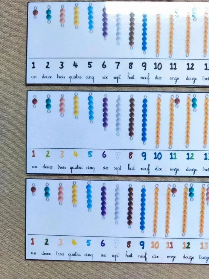 Kit de dénombrement avec perles Montessori - photo numéro 2