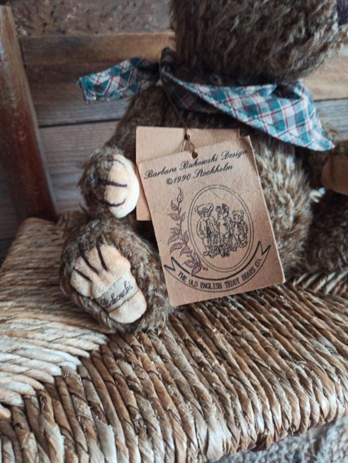 Peluche ours Bukowski neuf - photo numéro 2