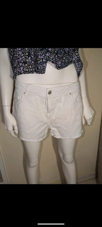 Short jean blanc  L