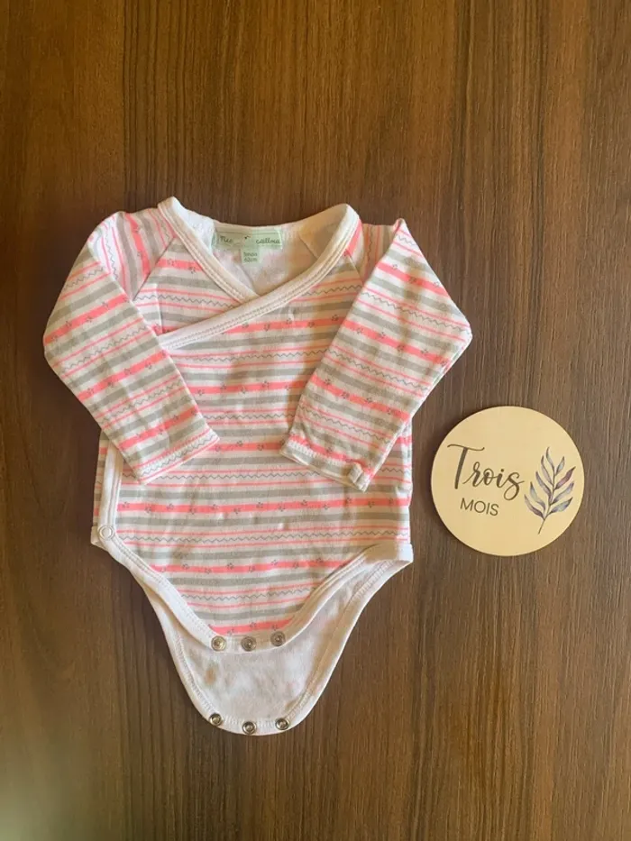 Bodie body mes Petits cailloux fille 3 mois
