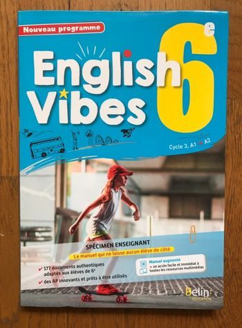 English Vibes, manuel d'anglais 6è - livre de l'élève - Belin