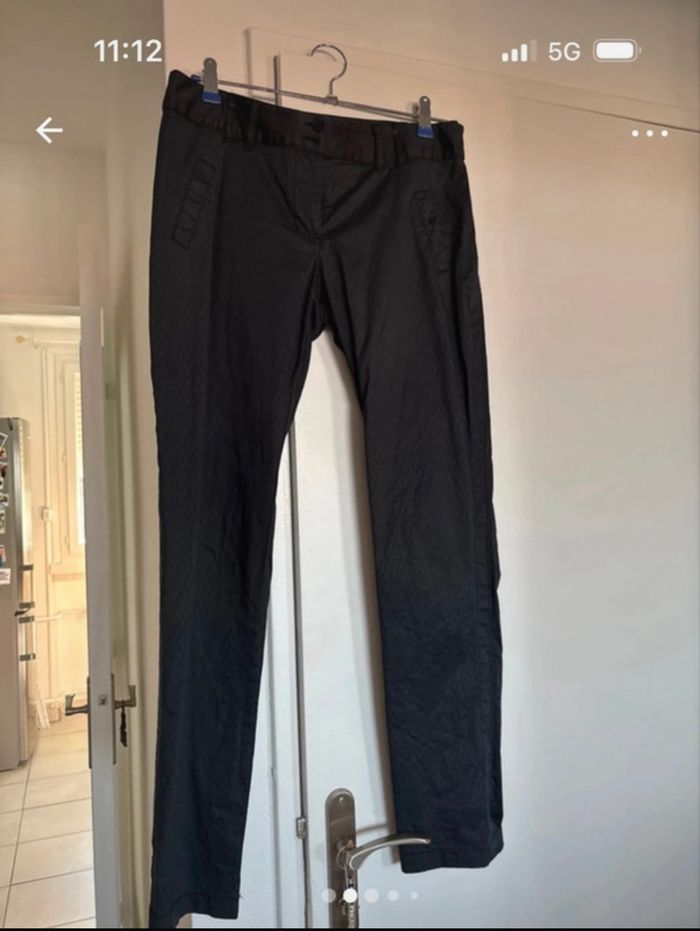 Pantalon noir légèrement satiné Lady Captain