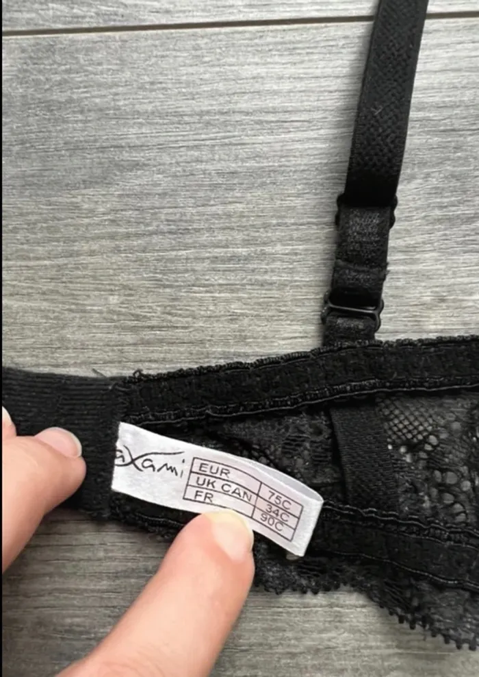 Soutien gorge noir et dentelle Axami femme 90C - photo numéro 11