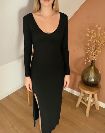 💜 Robe longue noir fendu Shein taille M 💜