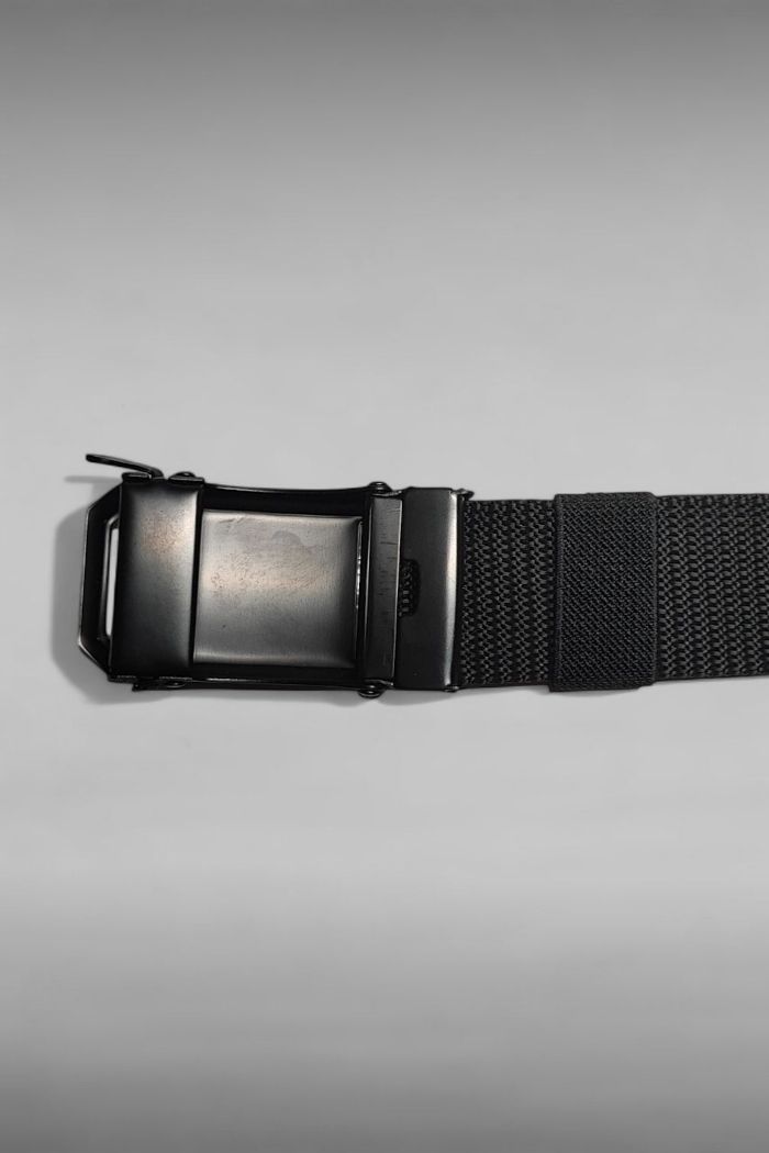 Ceinture nylon noire Boucle acier noire 120CM - photo numéro 3
