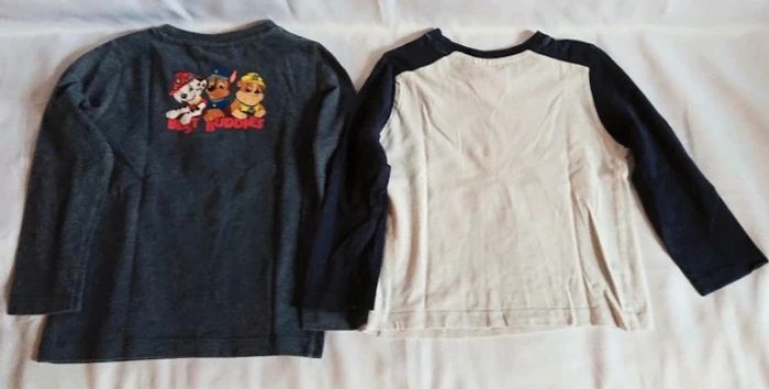 2 tee-shirt paw patrol manche longue. - photo numéro 4