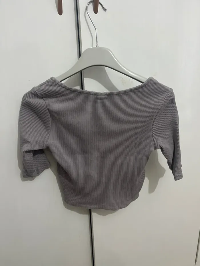 Maglietta crop con maniche a 2/4