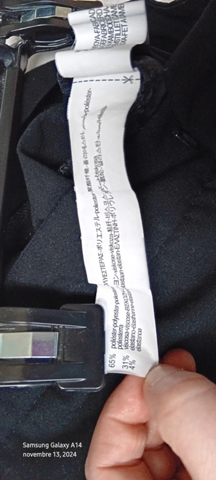 Pantalon léger habillé coupe droite noir femme XS zara - photo numéro 20