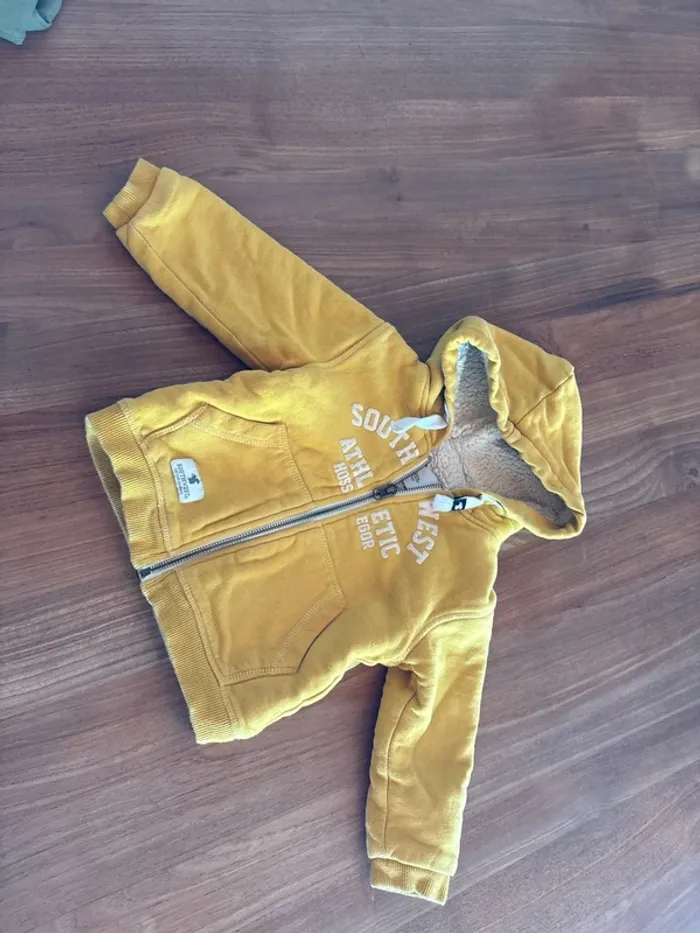 Gilet très chaud moutarde t18/24 mois southwest