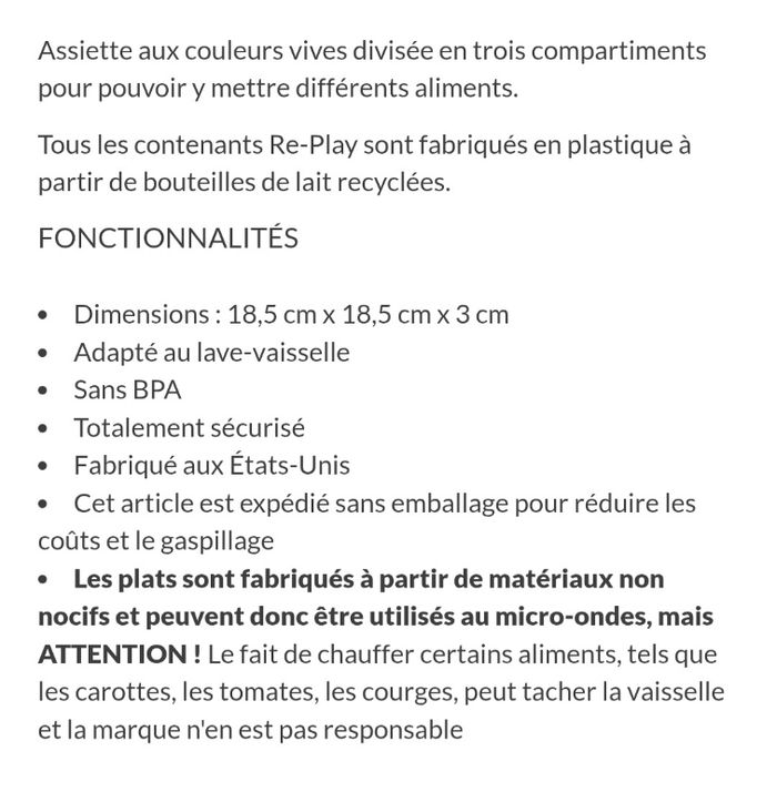 Lot 2 assiettes à compartiments pour bébé ou enfant - photo numéro 4