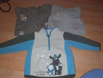 lot pulls bébé garçon 12 mois