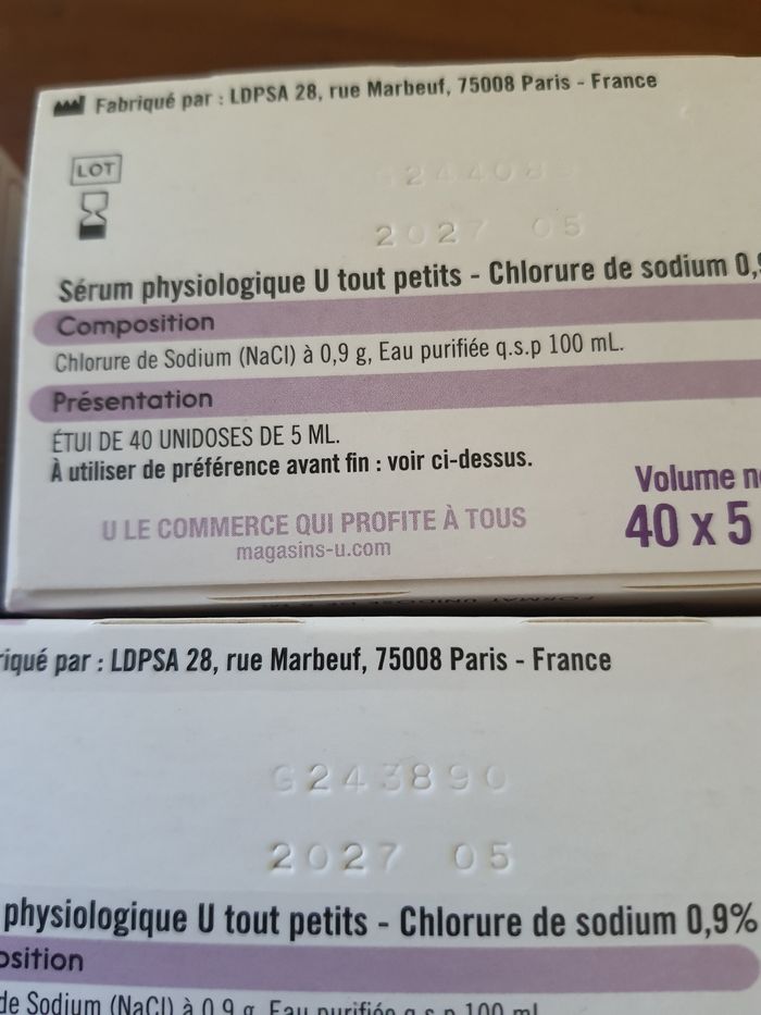 Lot de 6 boîtes sérum phy U tout petits - photo numéro 4