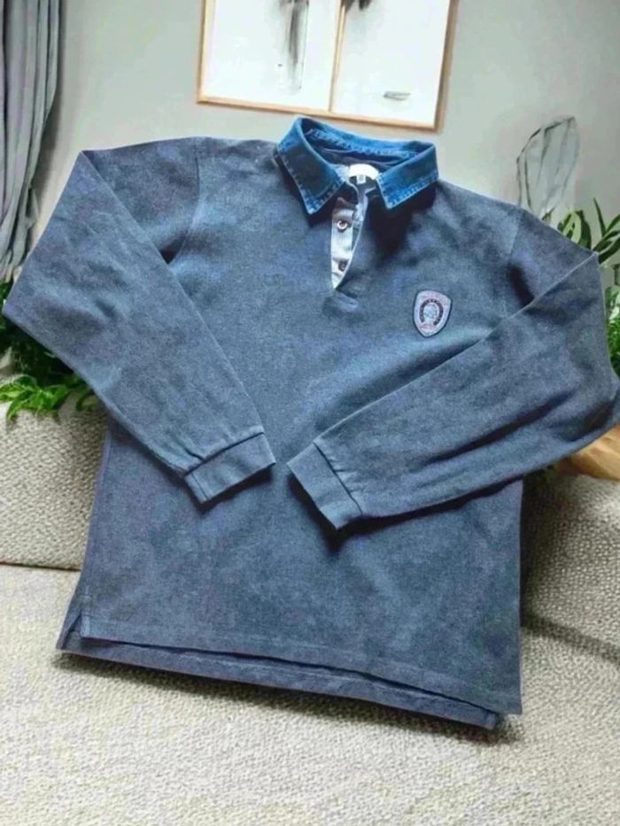 Pull col chemise 🌹 14 ans 🌹 gris