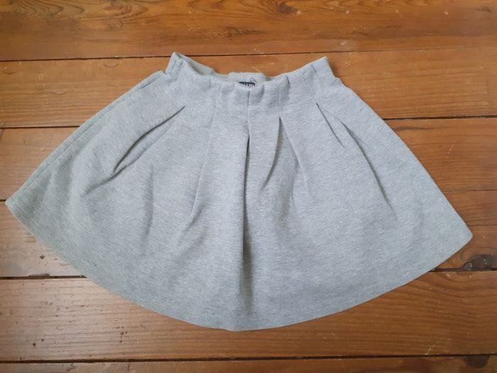 Jupe ample grise claire pailletée